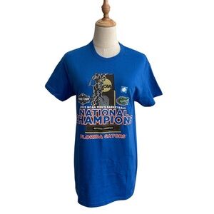 Florida Gators 2025 NCAA Basketball National Champion Blue T-Shirt Size Small